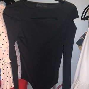 Kendall and Kylie black bodysuit with cutouts
